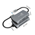 Z31 HDMI Female to HDMI Female + Audio + USB 2.0 Video Capture Box, Z31 – Aluminum Alloy, TPU, Ultra-thin