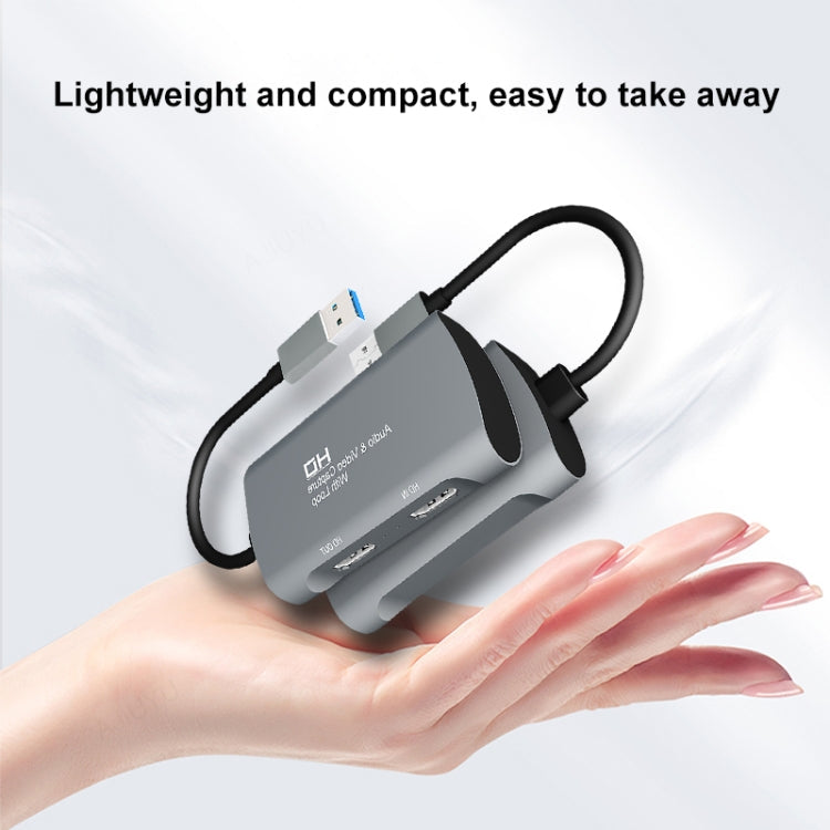 Z31 HDMI Female to HDMI Female + Audio + USB 2.0 Video Capture Box, Z31 – Aluminum Alloy, TPU, Ultra-thin