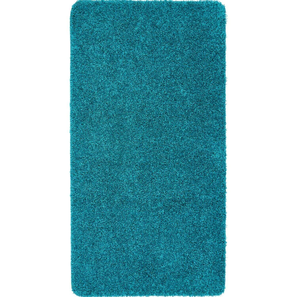Washable Teal Shaggy Rug 67X150 cm