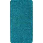Washable Teal Shaggy Rug 67X150 cm