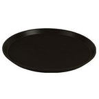 Black Round Serving Tray Rubber Lined