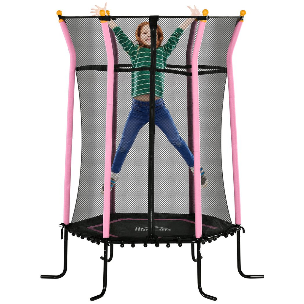 5.4FT Kids Trampoline with Enclosure Indoor Outdoor