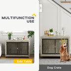 Dog Crate Furniture on Wheels, for Medium Dogs