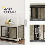 Dog Crate Furniture on Wheels, for Medium Dogs