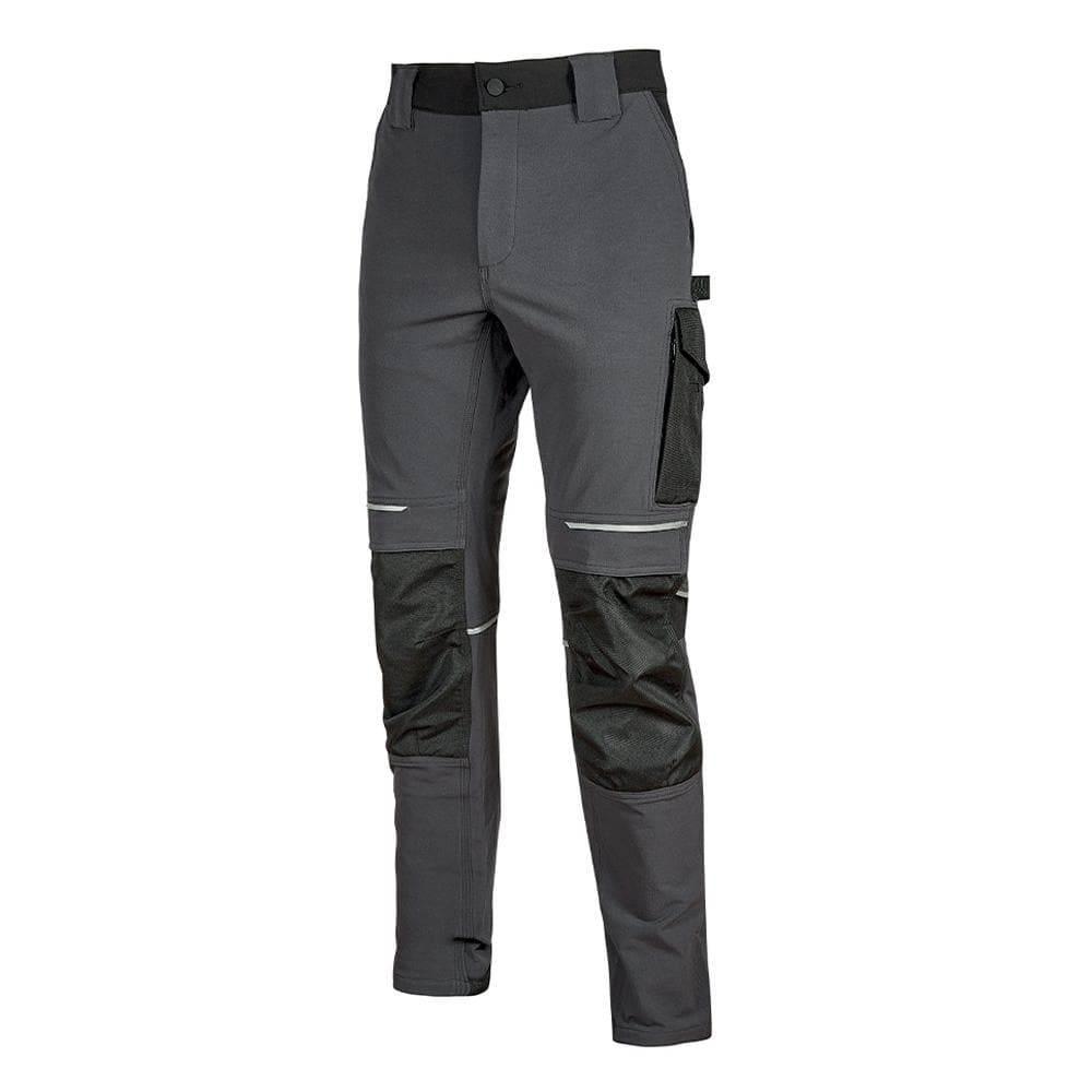 U-Power Atom 4 Way Stretch Performance Work Trousers Grey Fuchia