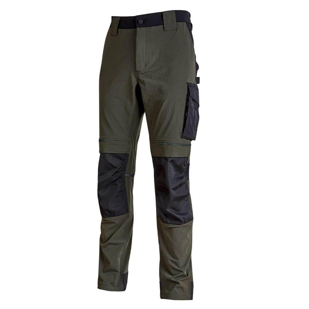 U-Power Atom 4 Way Stretch Performance Work Trousers Dark Green