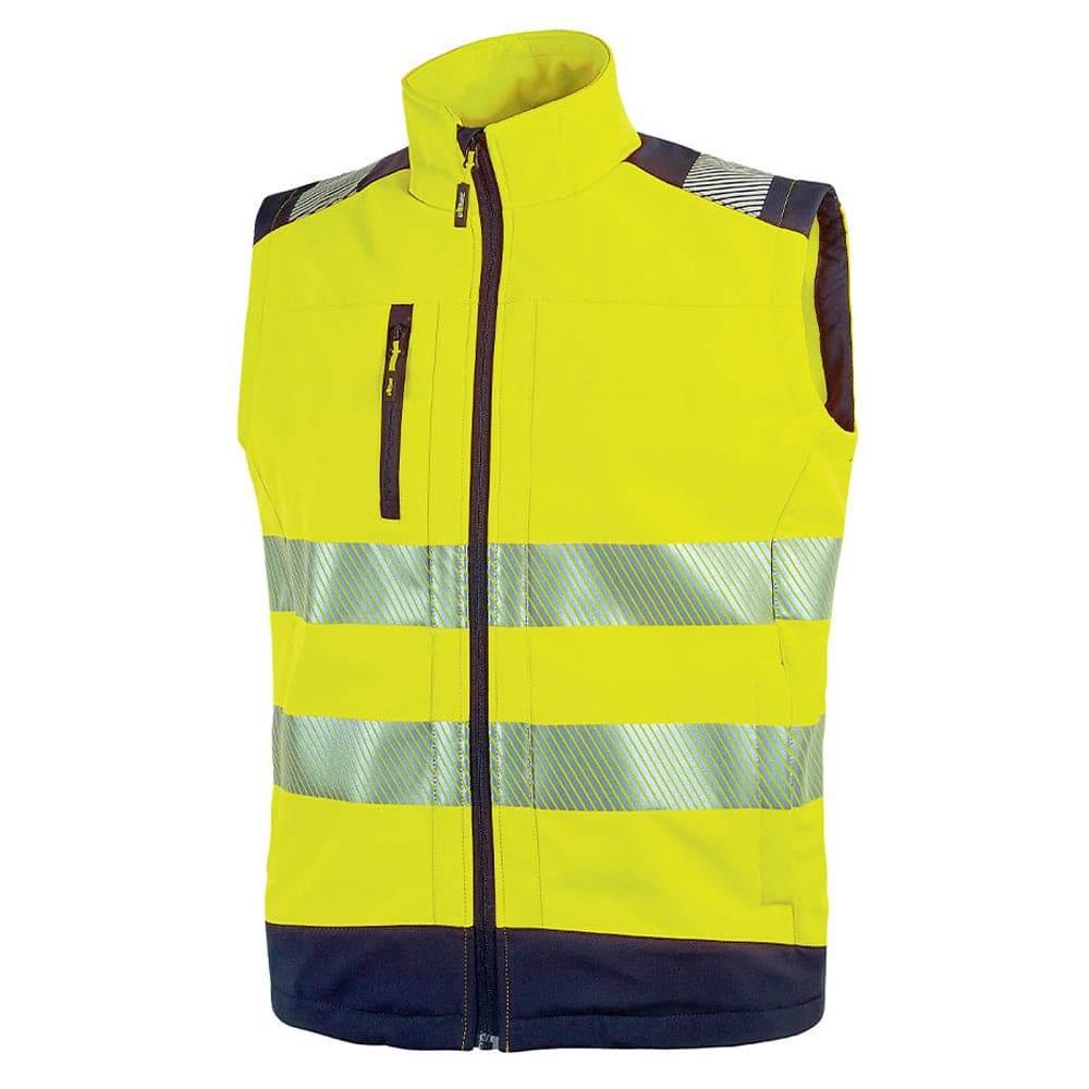U-Power Dany Hi-Vis Softshell Water Resistant Gilet Bodywarmer Yellow Fluorescent