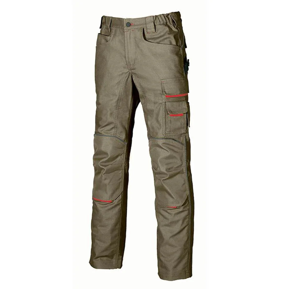 U-Power Free Cargo Combat Work Trouser - Elasticated Waist Desert Sand