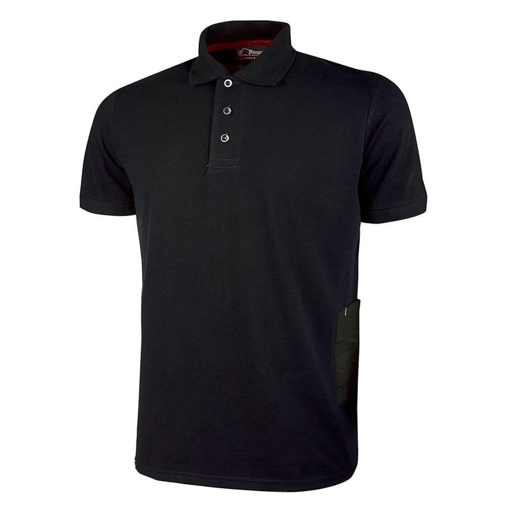 U-Power Gap Short Sleeved Slim Fit Work Polo Shirt Black Carbon