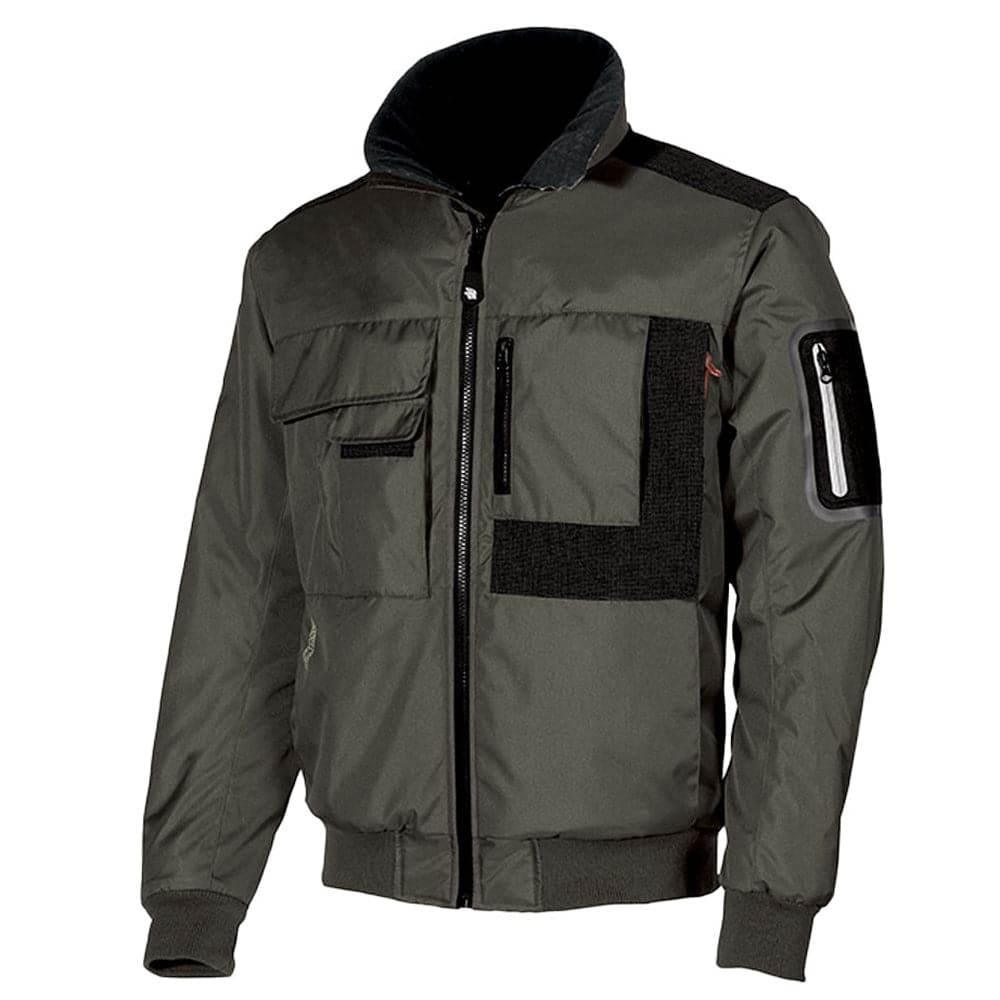 U-Power Mate Bomber Work Jacket with Detachable Sleeves Grey Graphite