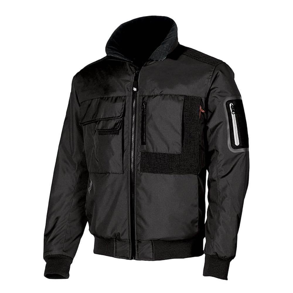 U-Power Mate Bomber Work Jacket with Detachable Sleeves Black Carbon