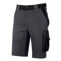 U-Power Mercury 4 Way Stretch Elasticated Waist Breathable Shorts Asphalt Grey