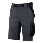 U-Power Mercury 4 Way Stretch Elasticated Waist Breathable Shorts Asphalt Grey