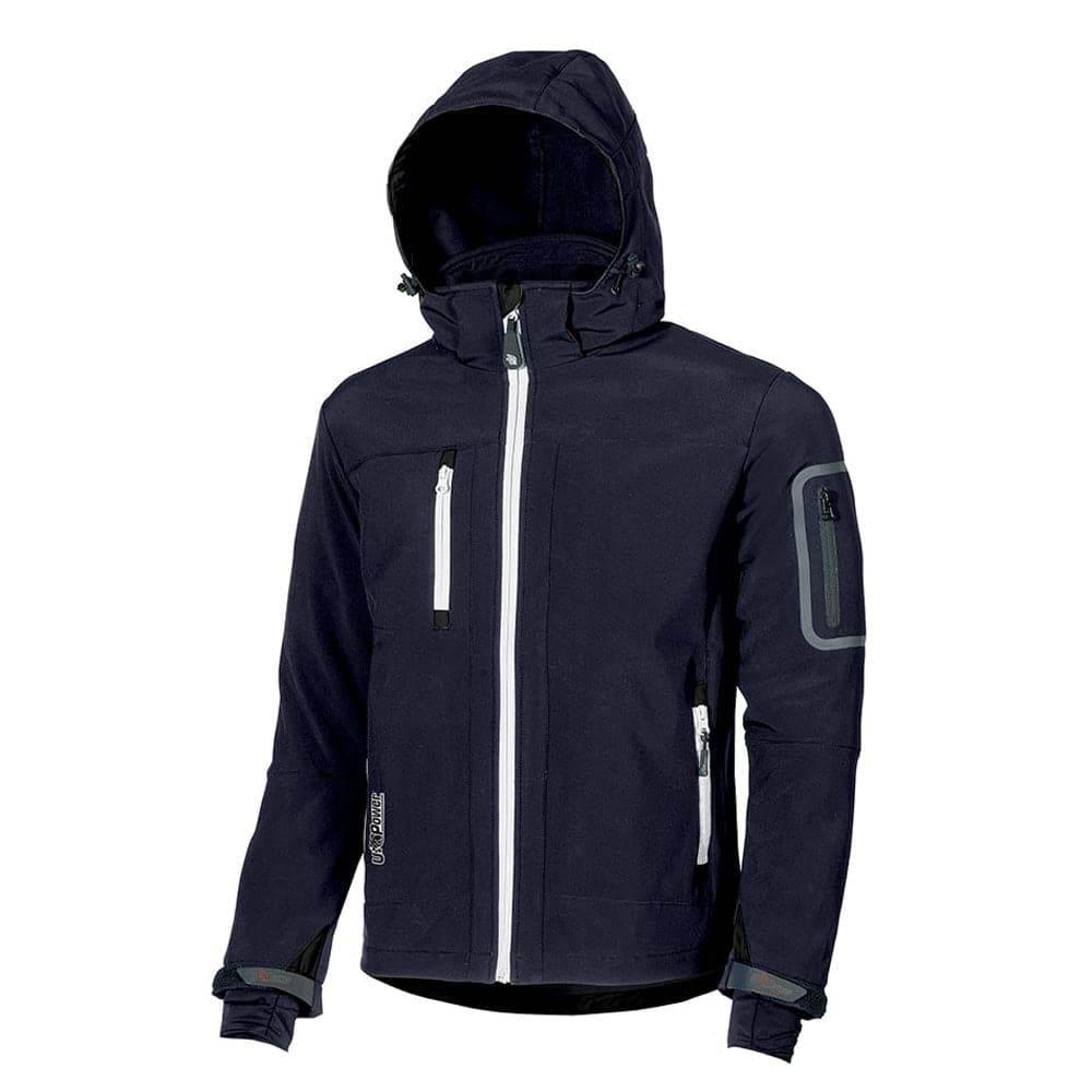 U-Power Metropolis Water Resistant Stretch Softshell - Detachable Hood Deep Blue