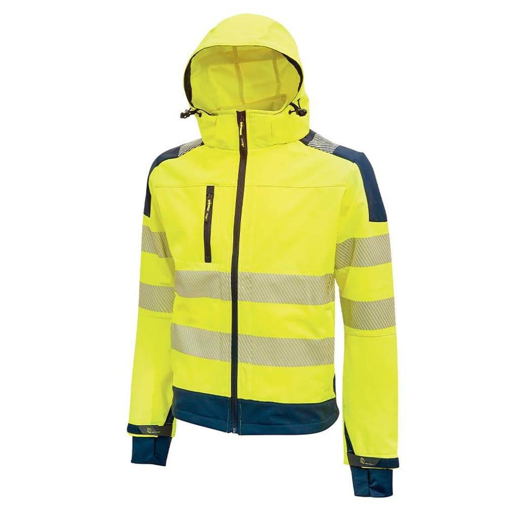 U-Power Miky Hi-Vis Stretch Softshell Water Repellent Wind Proof Yellow Fluorescent