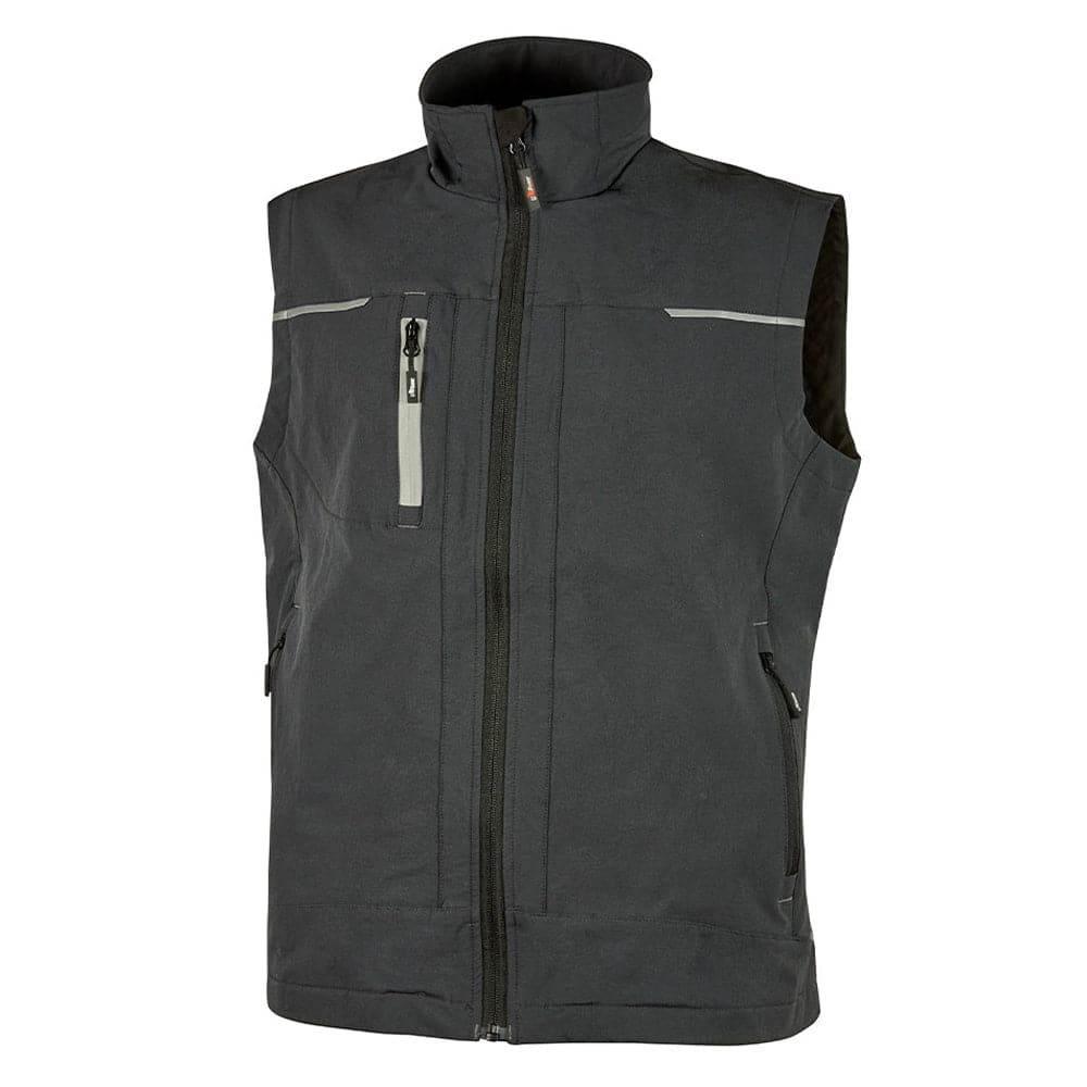 U-Power Saturn 4 Way Stretch Work Gilet Bodywarmer Water Repellent Asphalt Grey