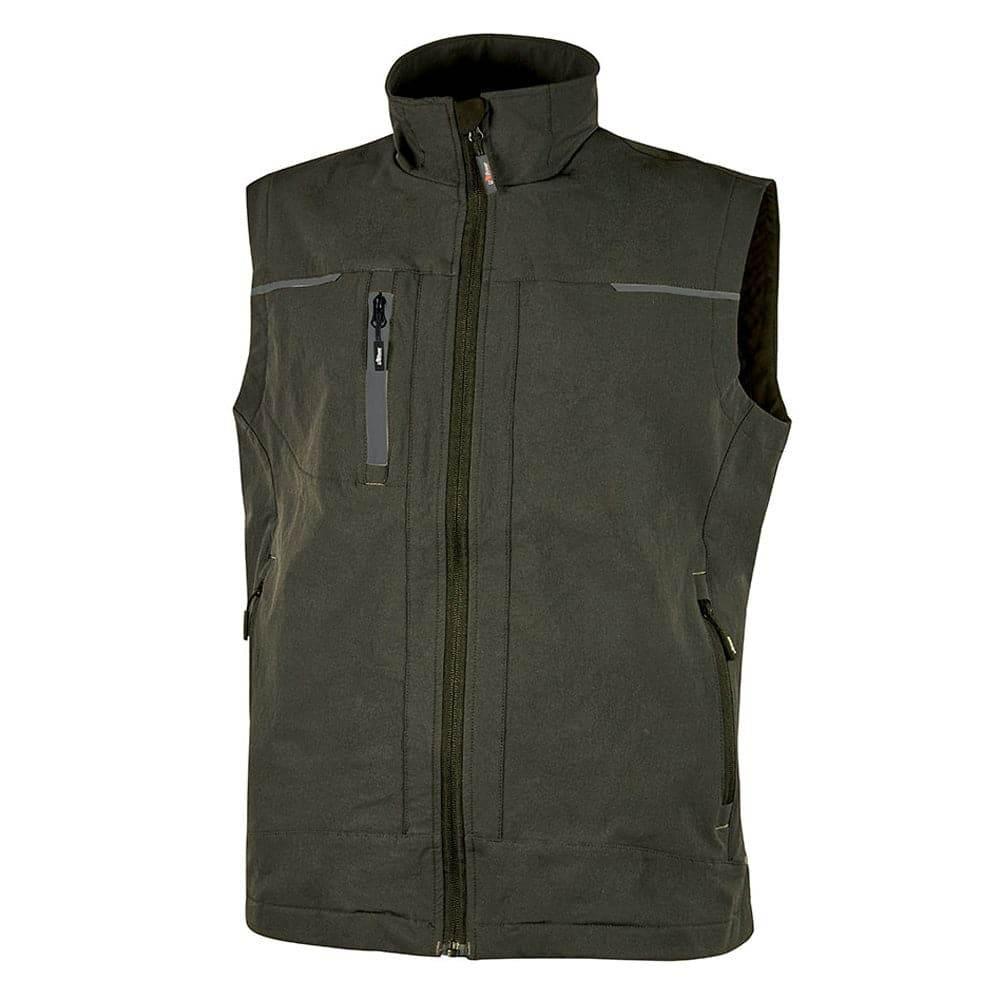 U-Power Saturn 4 Way Stretch Work Gilet Bodywarmer Water Repellent Dark Green