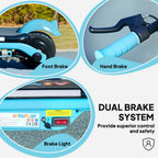 Electric Scooter for 6-14 with Dual Brakes & Colourful Light
