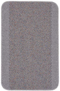 Washable Bordered Silver Grey Rug 80X140 cm