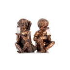 Solar Boy & Girl Resin Garden LED Ornaments