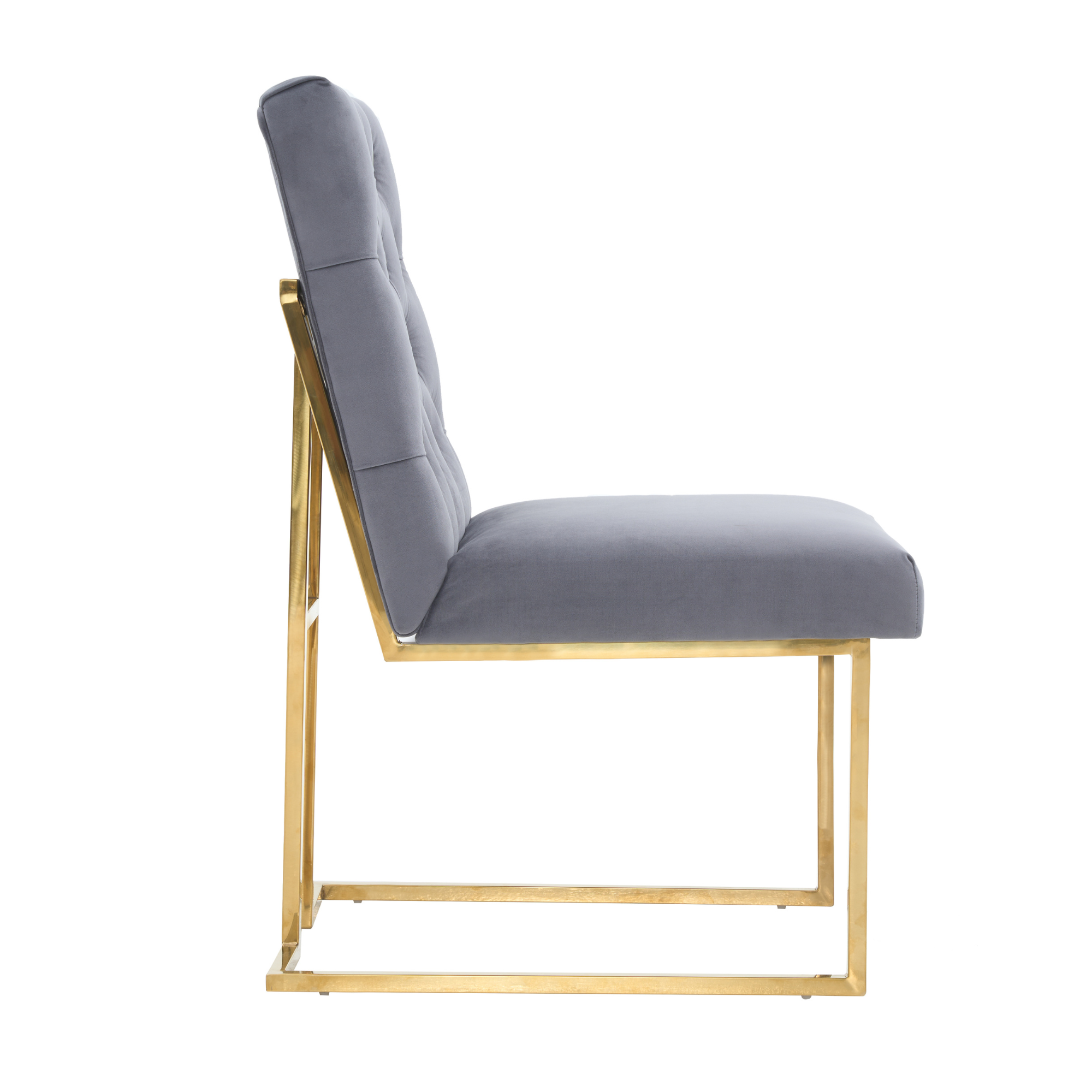 Tufted Velvet Dining Chair – Gold Frame, Modern Luxury Accent