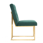Tufted Velvet Dining Chair – Gold Frame, Modern Luxury Accent