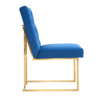 Tufted Velvet Dining Chair – Gold Frame, Modern Luxury Accent