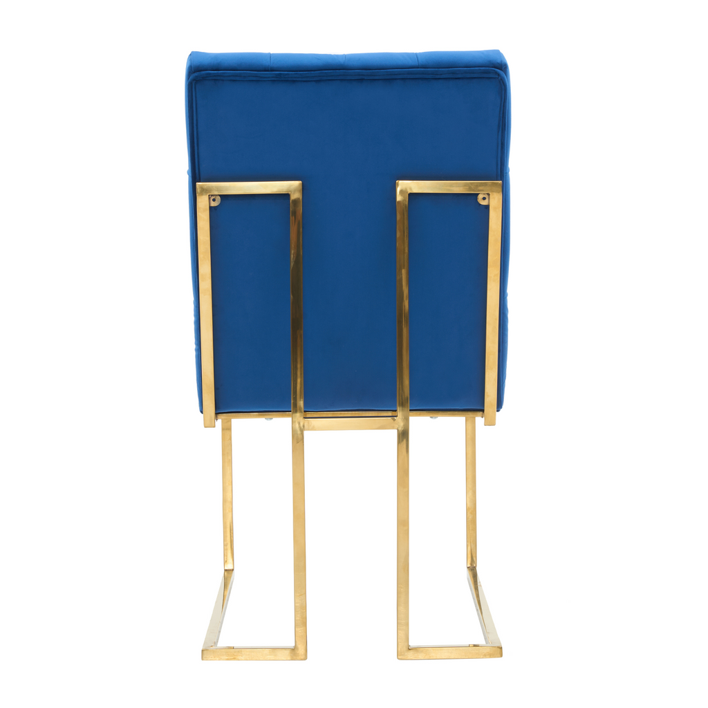 Tufted Velvet Dining Chair – Gold Frame, Modern Luxury Accent