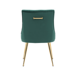 Velvet Dining Chair – Gold Legs, Ring Handle & Modern Accent