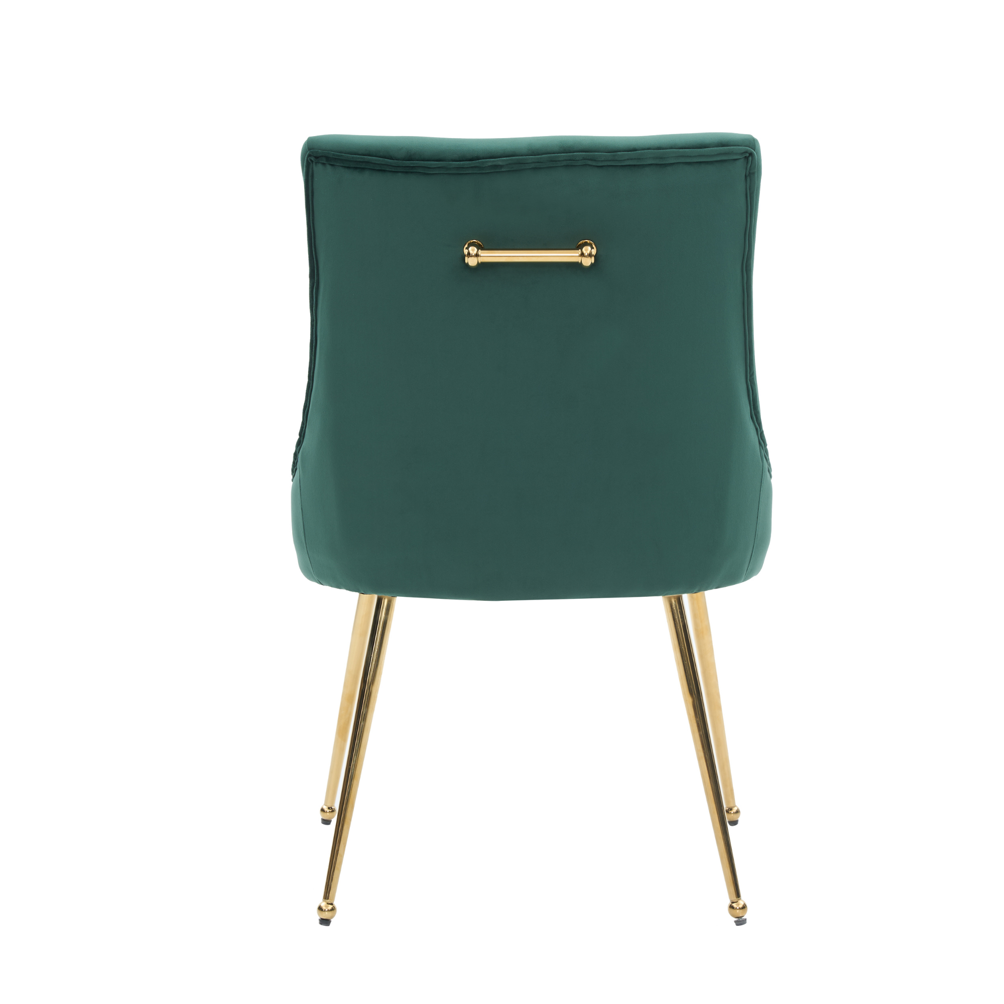 Velvet Dining Chair – Gold Legs, Ring Handle & Modern Accent