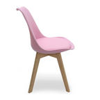 White Halo Dining Table & Set of 4 Lorenzo Jamie Tulip Dining Chairs with Padded Seat