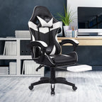 Leather Recliner Computer Gaming Office Chair With Footrest