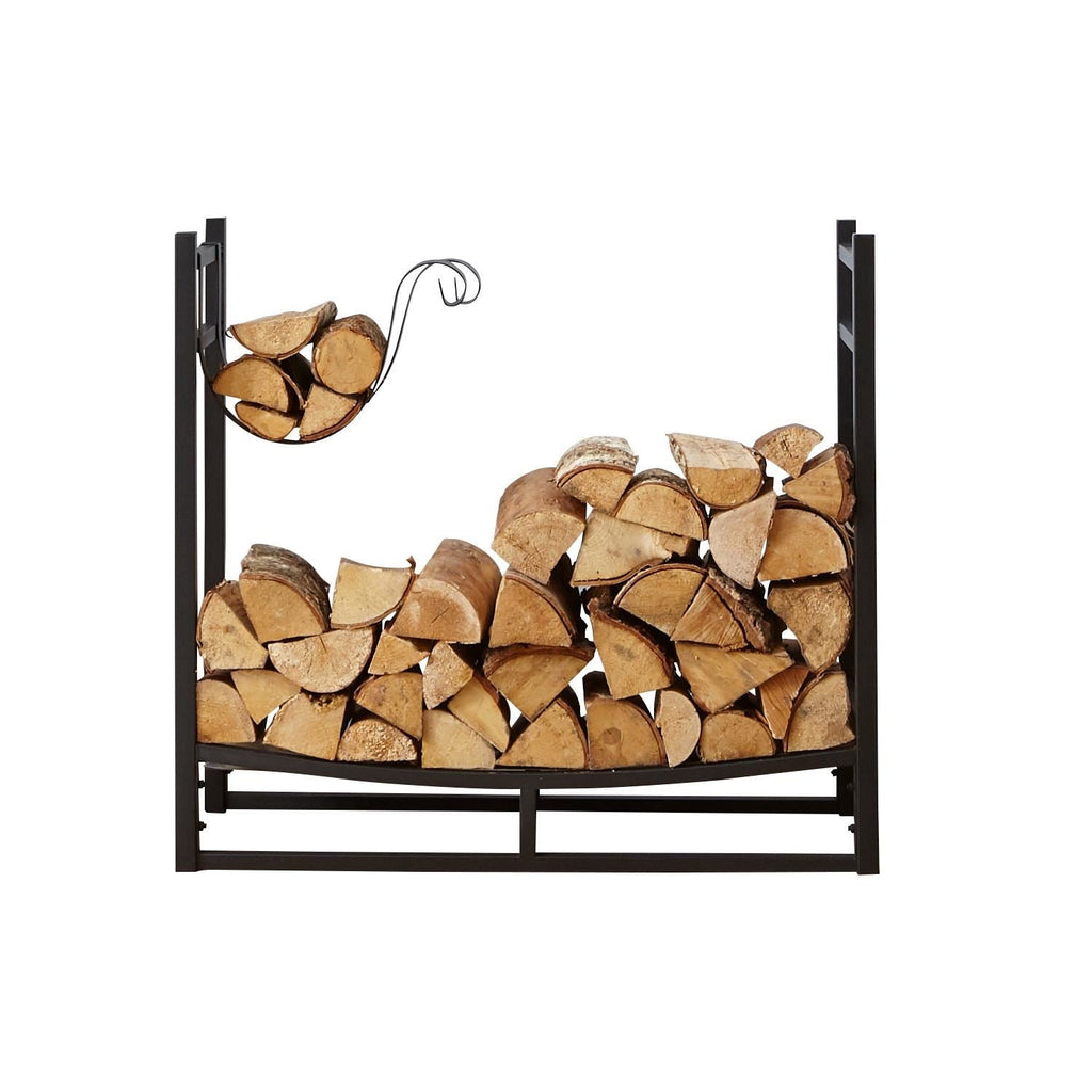 Firewood Log Rack - Rust-Resistant & Sturdy - Keep Wood Dry & Clean - Space-Saving Design Model 4