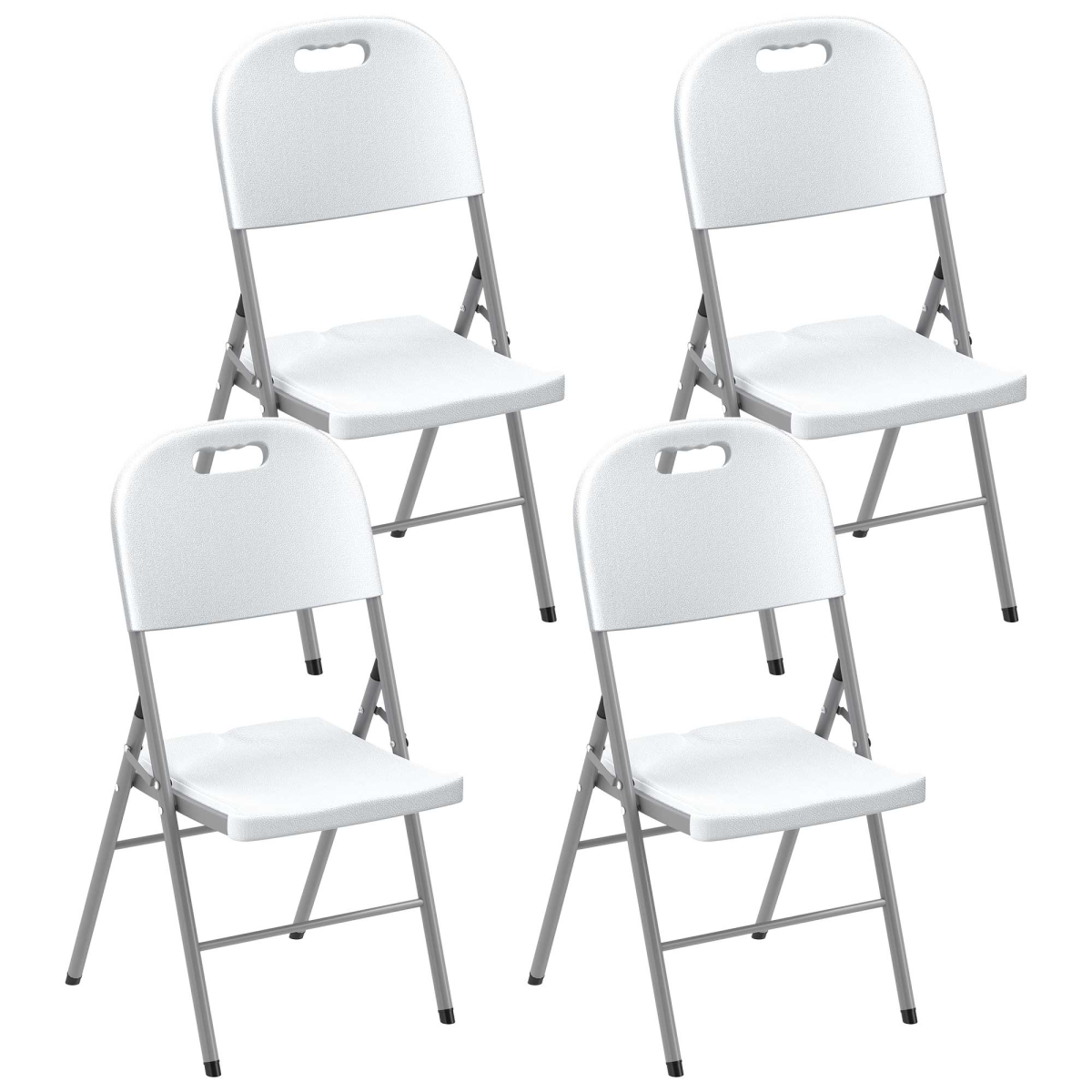 Folding Garden Chair Set with Steel Frame 4 PCS