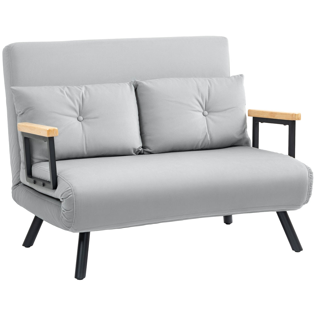 Click Clack 2 Seater Sofa Bed for Living Room, Guest Room Light Grey