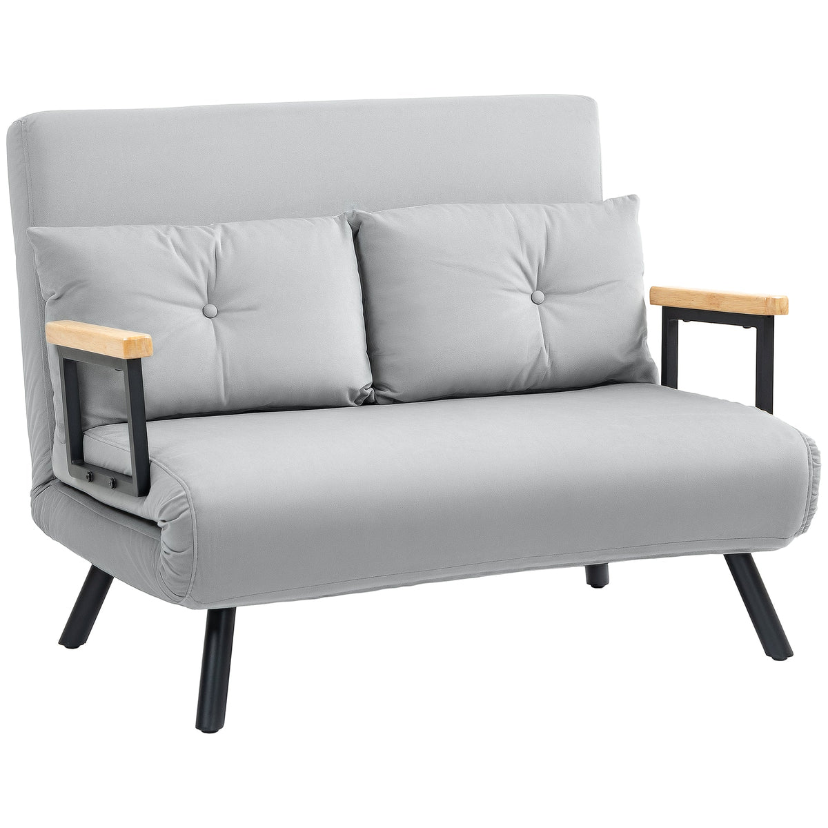 Click Clack 2 Seater Sofa Bed for Living Room, Guest Room Light Grey