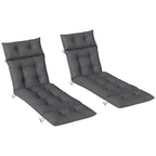Sun Lounger Cushion Only, Garden Lounge Chair Cushion Dark Grey