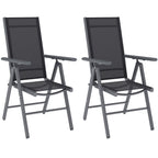 2PCS Folding Chair w/ Breathable Mesh Back and Seat Dark Grey