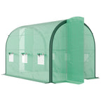 Tunnel Greenhouse Upgraded Structure, Hinged Doors, 4 x 3(m) 300L x 200W x 200Hcm