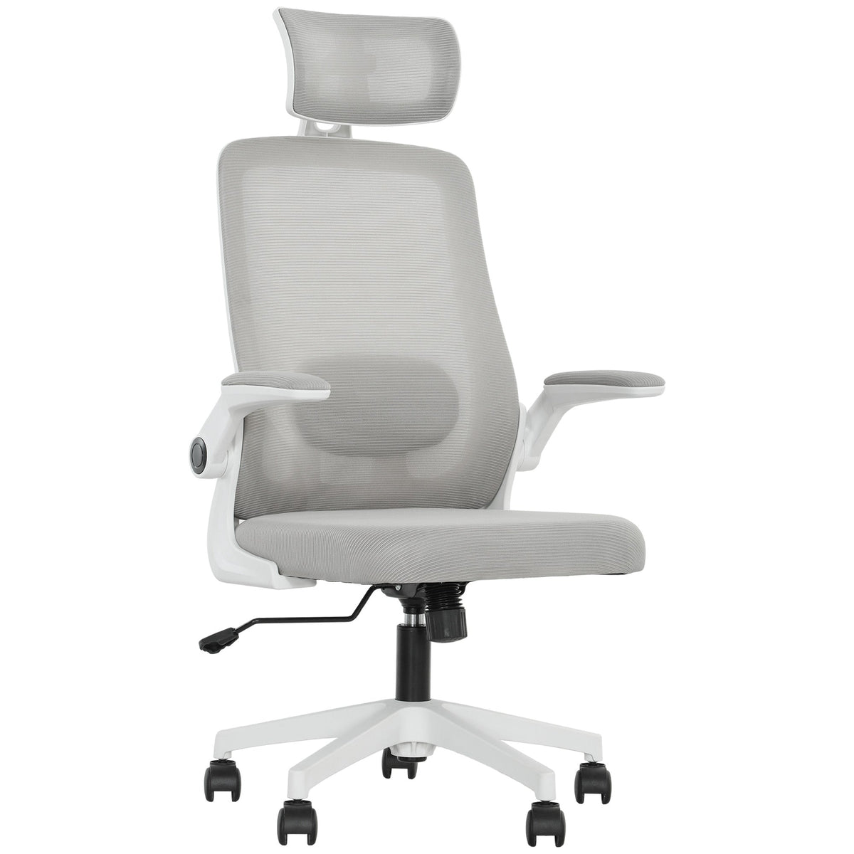 Mesh Office Chair with Headrest, Lumbar Support - Executive Grey