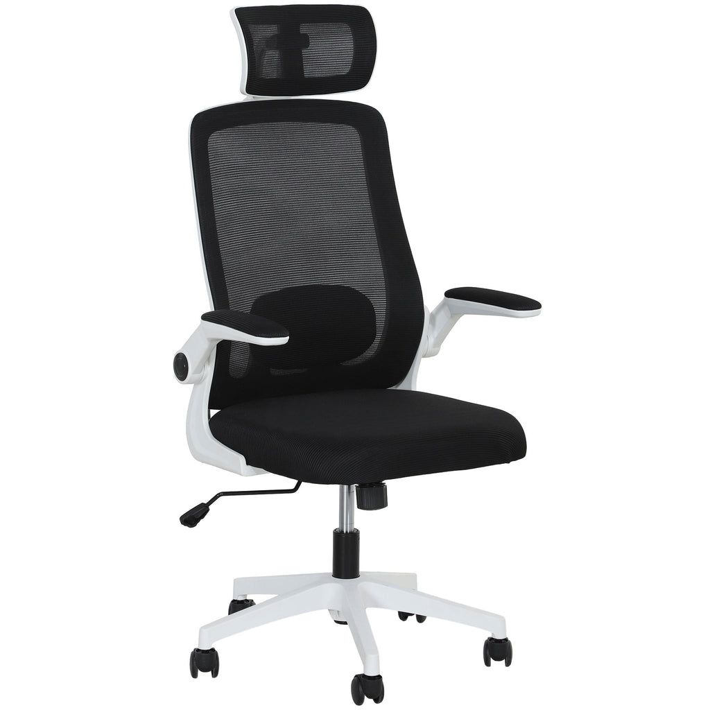 Mesh Office Chair with Headrest, Lumbar Support - Executive Black