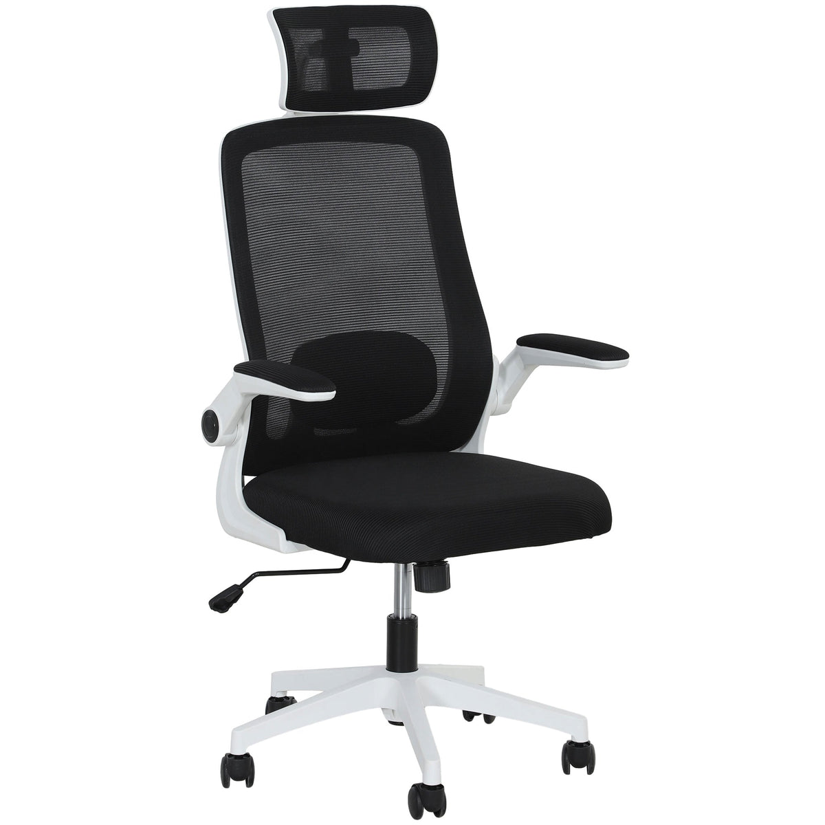 Mesh Office Chair with Headrest, Lumbar Support - Executive Black