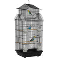 Metal Bird Cage w/ Perch, Food Container, Handle, for Finch, Canary 43L x 32.5W x 104Hcm
