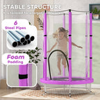 4.6FT Kids Trampoline with Safety Enclosure Net
