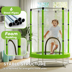 4.6FT Kids Trampoline with Safety Enclosure Net