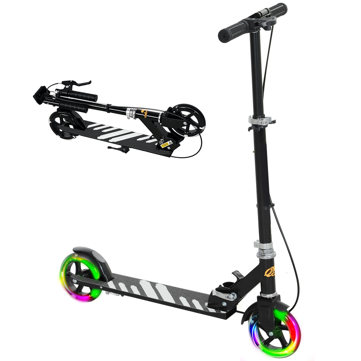 Scooter for Kids, Folding Kick Scooter w/ Adjustable Handle Black