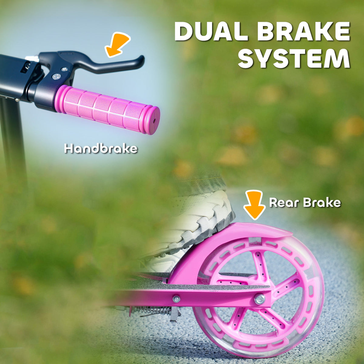 Scooter for Kids, Folding Kick Scooter w/ Adjustable Handle