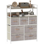 Bedroom Chest of Drawers 7 Drawer Dresser w/ Shelves