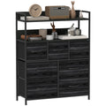 Bedroom Chest of Drawers 7 Drawer Dresser w/ Shelves