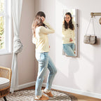 Door Hanging or Wall Mounted Jewellery Cabinet w/ Mirror Black Lining